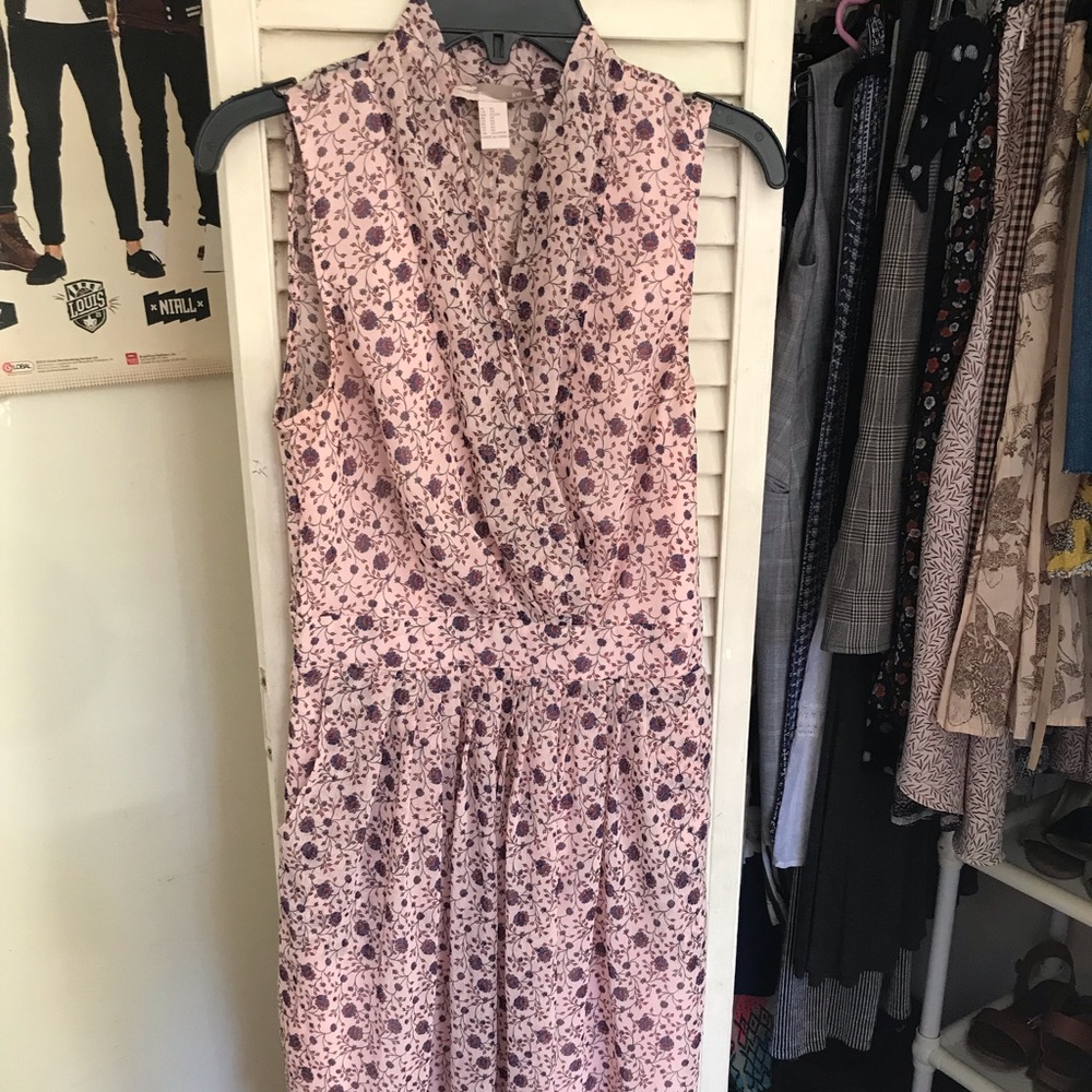 Pink flowered dress